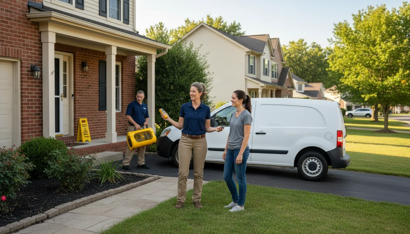 Residential water damage restoration in Hartford, IL